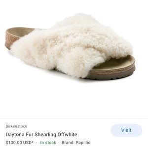 Birkenstock Daytona Shearling Cross Over fur band